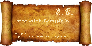 Marschalek Bottyán névjegykártya